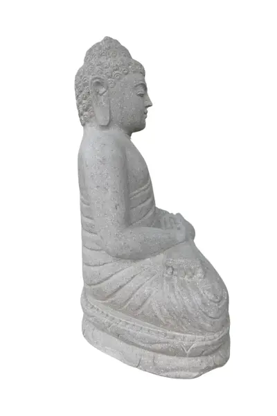 Artikelbild 3 des Artikels “Sitzender Buddha aus Flussstein 50cm Höhe. “
